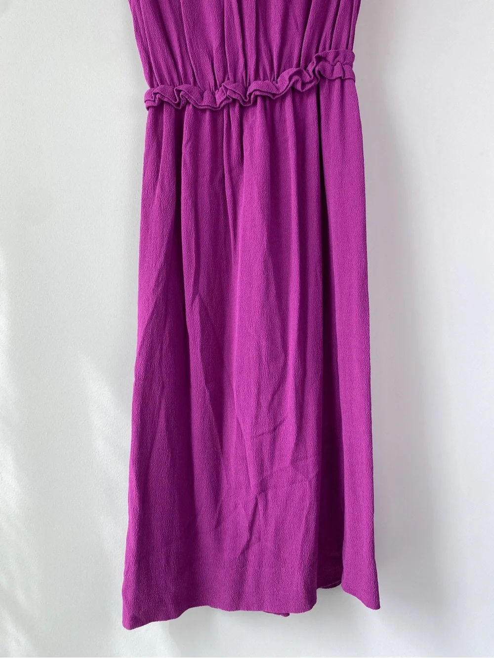 Kate Spade Womens Katia Crepe Dress XS Magenta Sleeveless Tie Back Chic